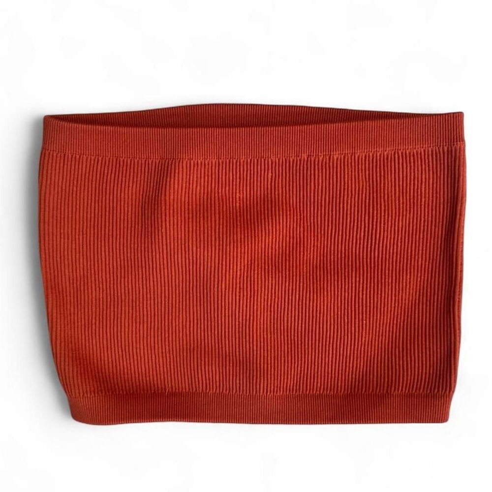 Cotton-on Women's Orange and Burgundy Crop-top